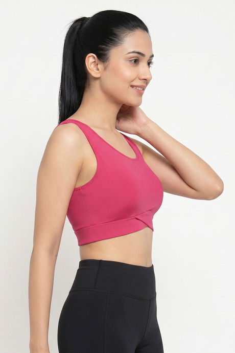 Zelocity Medium Impact Quick Dry Sport Bra - Pink Yarrow — image 4